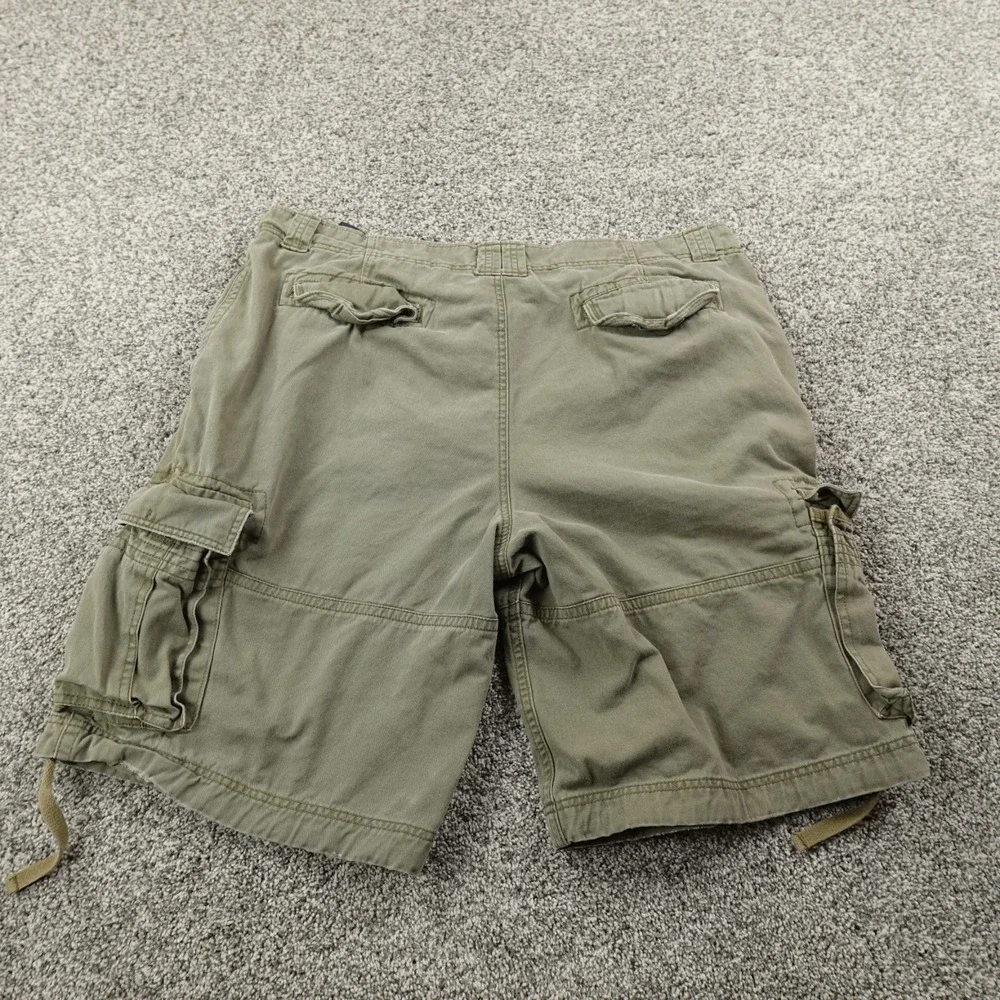 VTG Faded Glory Shorts Mens 40 Green Cargo Utility‎ Outdoor Hiking Military Y2K